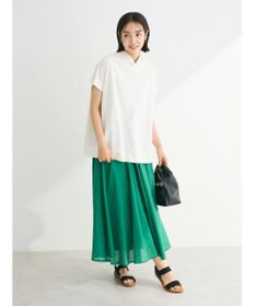 Green Parks フレンチスリーブ抜け襟カットプルオーバー