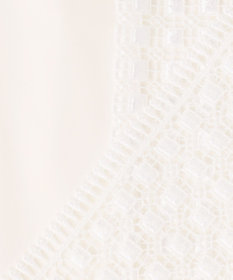 ICB L 【WEB＆一部店舗限定】 SustainableSquareLace フレンチスリーブシャツ