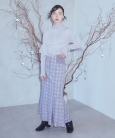 earth music&ecology ＳＥＴ２点リブニットインナー＋チュールプルオーバー