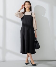 組曲 L 【肩ひも調整可】ドビーピケ キャミワンピース