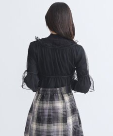 earth music&ecology ＳＥＴ２点リブニットインナー＋チュールプルオーバー