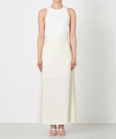 NAVE 【ReNAVE・セットアップ可/洗える/UVケア/接触冷感】フィブリルシャンブレー Aラインスカート