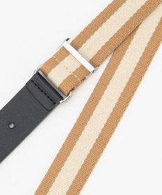 J.PRESS MEN レザートリム ストライプ テープベルト