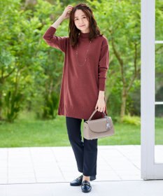 Tiaclasse L 【洗える】体型カバーも叶うMIX糸ニットチュニック