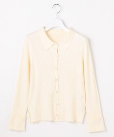 ANY SIS S CICA加工 襟デザイン ニット