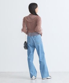 earth music&ecology ＳＥＴ２点リブニットインナー＋チュールプルオーバー