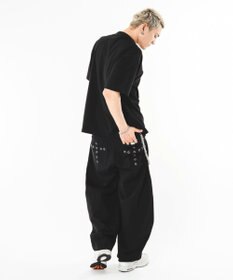 WEGO 【ユニセックス着用ITEM】ハトメバッククロスモチーフパンツ