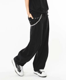 WEGO 【ユニセックス着用ITEM】ハトメバッククロスモチーフパンツ