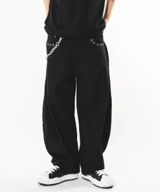 WEGO 【ユニセックス着用ITEM】ハトメバッククロスモチーフパンツ