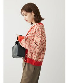 Green Parks ・ｆｕｒｒｙ　ｒａｔｅ　ツィードラメニットカーディガン