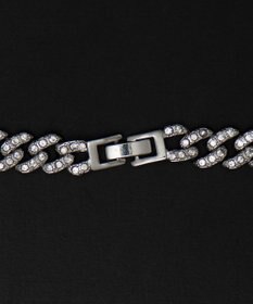 WEGO Mモチーフラインストーンネックレス