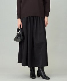 ICB L エステルメモリータフタ ピンタックスカート