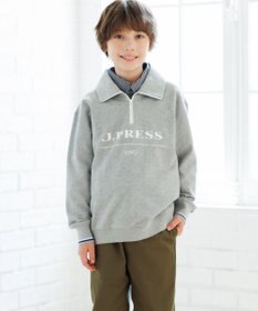 J.PRESS KIDS 【140-170cm】ミニ裏毛 ハーフジップ トレーナー