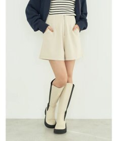 earth music&ecology フロントジップショートパンツ