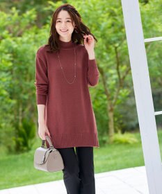 Tiaclasse L 【洗える】体型カバーも叶うMIX糸ニットチュニック