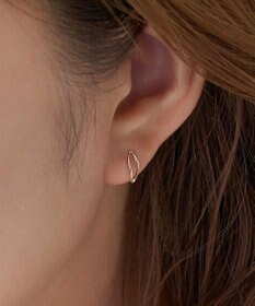 Phoebe 【 K10 】エンフォルドリーフイヤリング　ローズゴールド