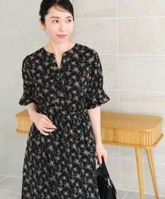 Tiaclasse 【洗える】キャンディースリーブ花柄ワンピース