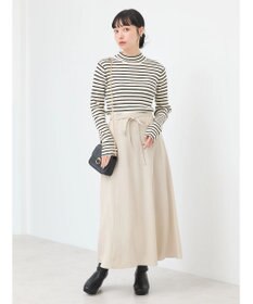 earth music&ecology リボンフレアスカート