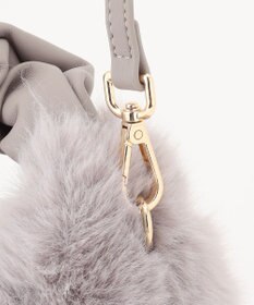 自由区 【2WAY】フェイクファーハーフムーン バッグ