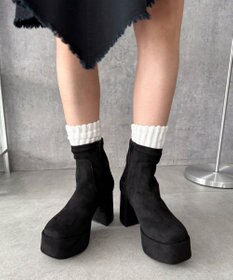 WEGO ストレッチヒールショートブーツ