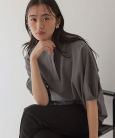 組曲 【WEB限定】ジョーゼットジャージードルマンスリーブ ブラウス