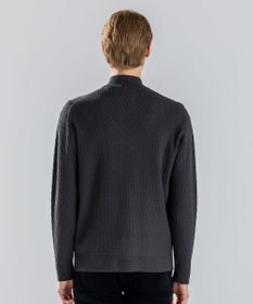 JOSEPH HOMME 【新柄】 ヴィスコースリンクス　ハイネックジップアップカーディガン