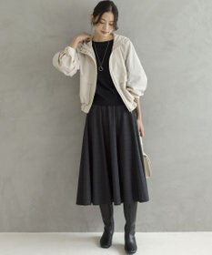 組曲 ストレッチクリアパフ袖 ニット