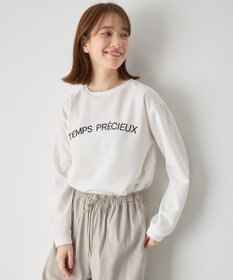 ANY L ジョーゼットロゴプリントTシャツ