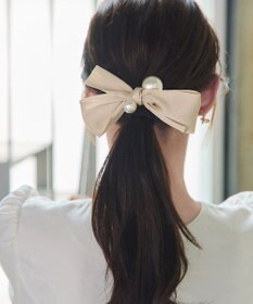 Tiaclasse パール×リボンヘアゴム