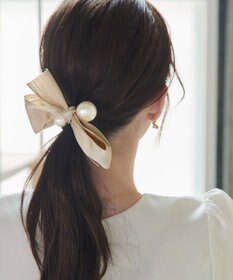 Tiaclasse パール×リボンヘアゴム