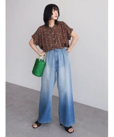 Green Parks アソート柄さらっとレーヨンブラウス