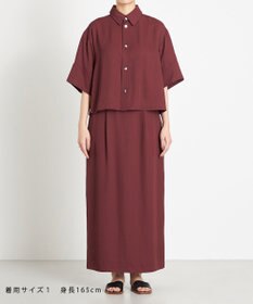 NAVE 【ReNAVE　洗える】アセテートギャバシャツ