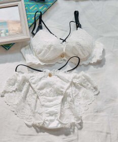 San-ai Resort（三愛水着楽園） 【WEB限定】【プチプラブラセット】純欲レーシーBIGクロスブラジャー＆ショーツセット 【northerly】