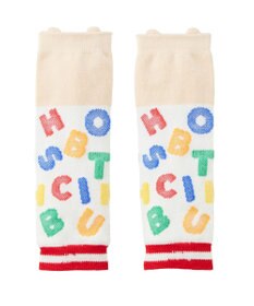 MIKI HOUSE HOT BISCUITS 顔ドン ロゴ総柄 レッグウォーマー