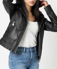 woadblue ＜DOMA＞HOODIE JACKET BLACK