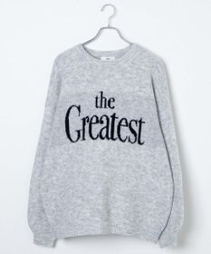 WEGO フラッフィーロゴジャガードニットプルオーバー