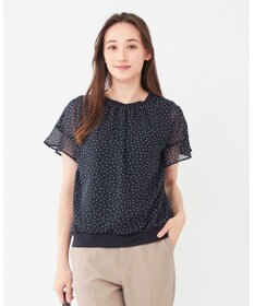 ANY SIS 【洗える】シフォンプリント ブラウス