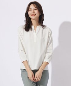 J.PRESS LADIES S 【洗える】プレーティングジャージー スキッパー カットソー