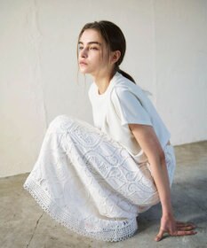 GRACE CONTINENTAL エンブロイダリーロングスカート