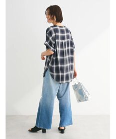 Green Parks リネンレーヨン前立てブラウス