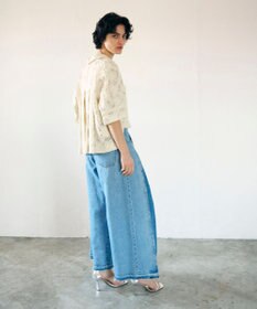 GRACE CONTINENTAL ボックスタックデニムパンツ