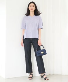 自由区 【WEB限定・洗える・XSサイズあり】トリコットジャージー カットソー