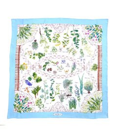 Marca ＜春の新色！＞【伝統横濱スカーフ】ハーブガーデン 大判 シルクツイル スカーフ