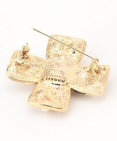 自由区 クロス ブローチ