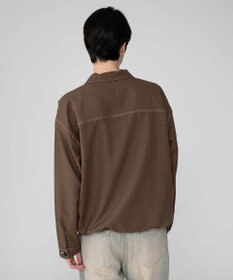 WEGO 【ユニセックス着用ITEM/MLサイズ展開】カラーステッチシャツジャケット