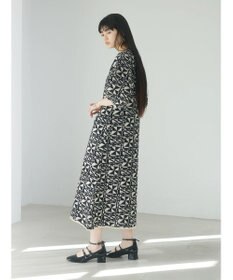Green Parks ａ．ニットジャガード柄ワンピース