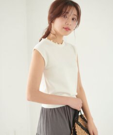 Feroux 【接触冷感】パール付きノースリーブ ニット