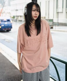 WEGO 【ユニセックス着用ITEM/MLサイズ展開】ブリーチダメージアップリケT（SS）