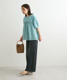 Green Parks フェザージャガードドッキングブラウス