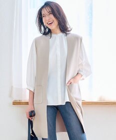 ANY L 【洗濯機可能】スタイルアップ ニットジレ